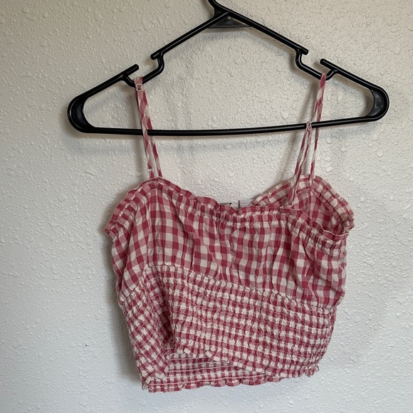 American Eagle Outfitters Red Gingham Adjustable Camisole Top Size Medium - Picture 6 of 9